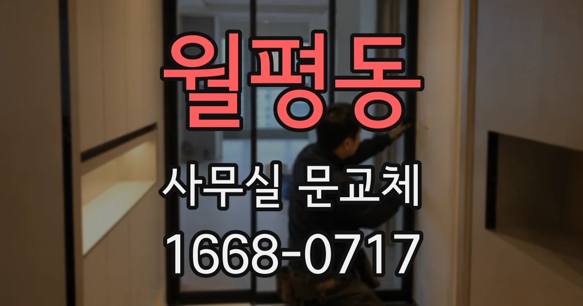 월평동 사무실 문교체