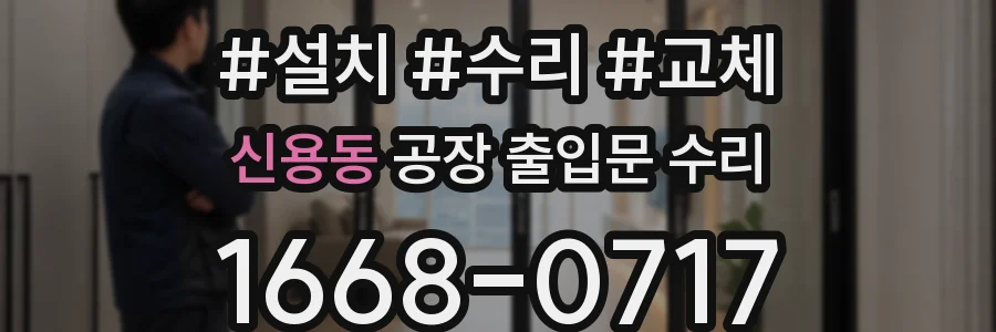 신용동 공장 출입문 수리