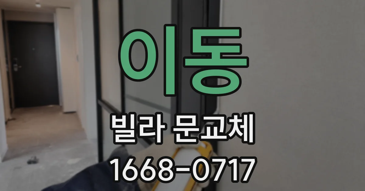 이동 빌라 문교체