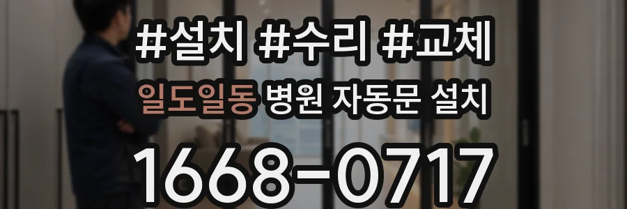 일도일동 병원 자동문 설치