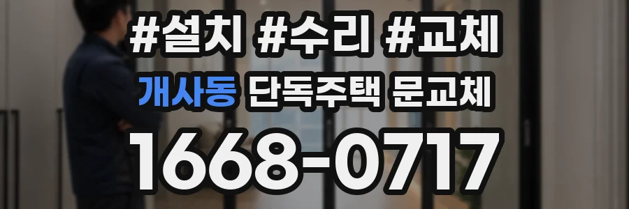 개사동 단독주택 문교체