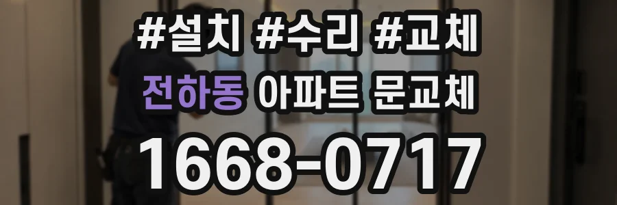 전하동 아파트 문교체