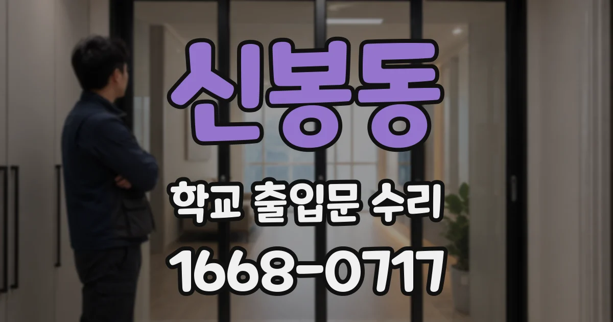 신봉동 학교 출입문 수리