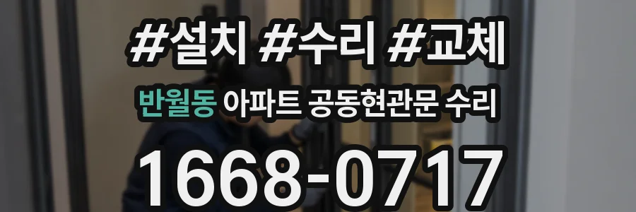 반월동 아파트 공동현관문 수리