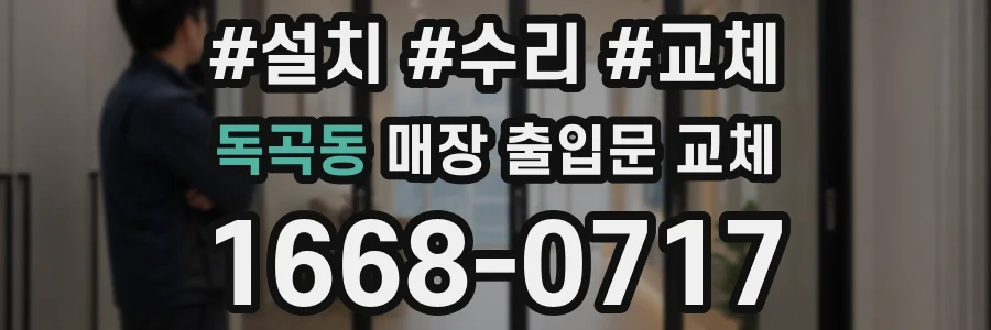 독곡동 매장 출입문 교체
