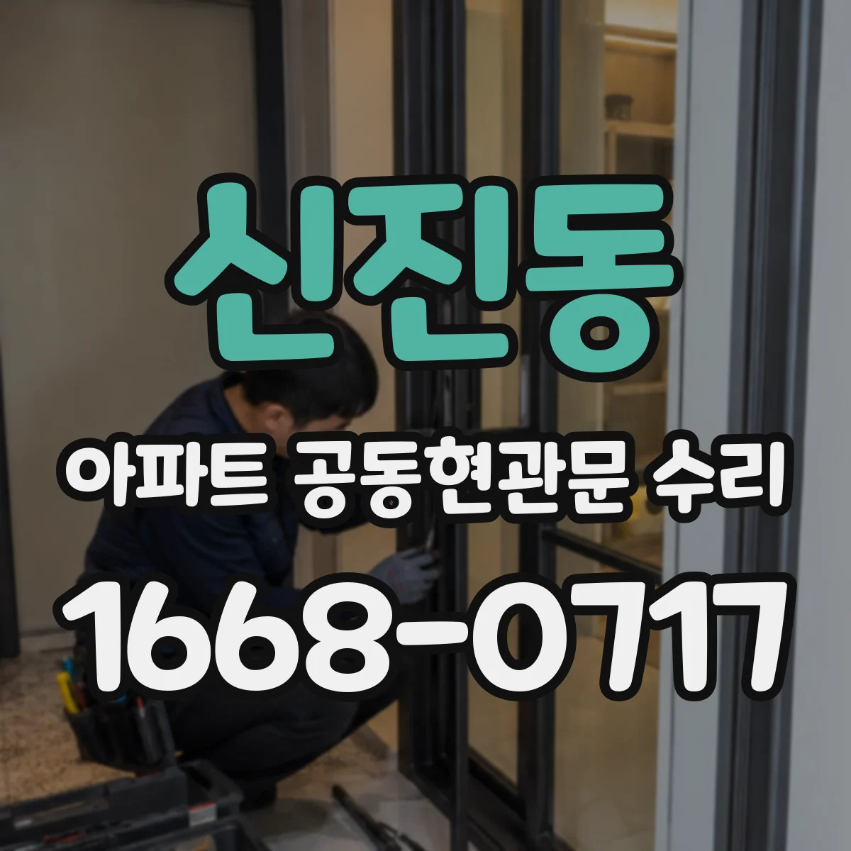 신진동 아파트 공동현관문 수리