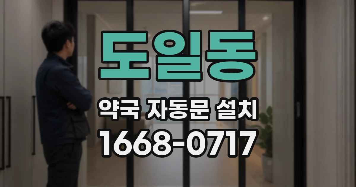 도일동 약국 자동문 설치