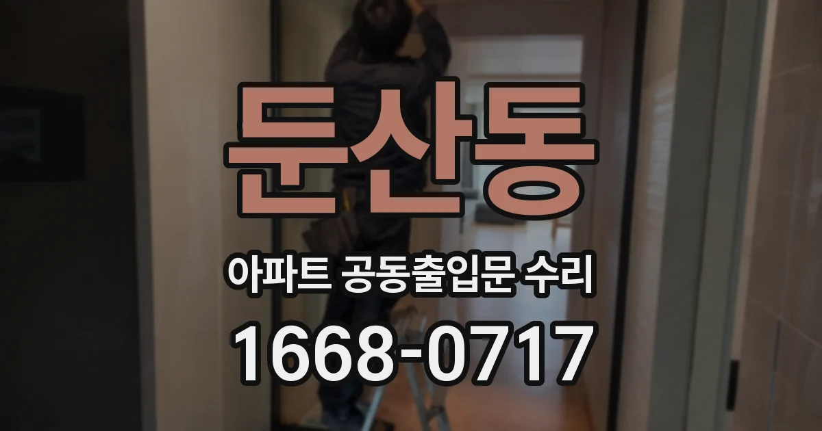 둔산동 아파트 공동출입문 수리