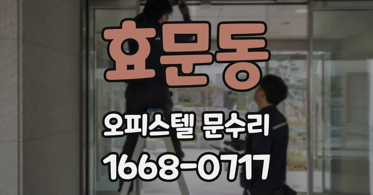 효문동 오피스텔 문수리