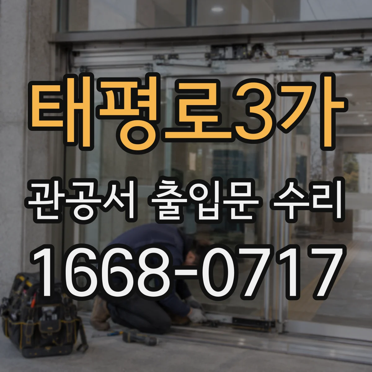 태평로3가 관공서 출입문 수리