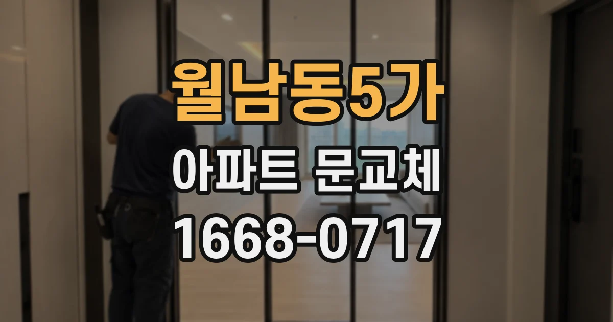 월남동5가 아파트 문교체