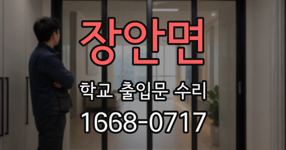 장안면 학교 출입문 수리