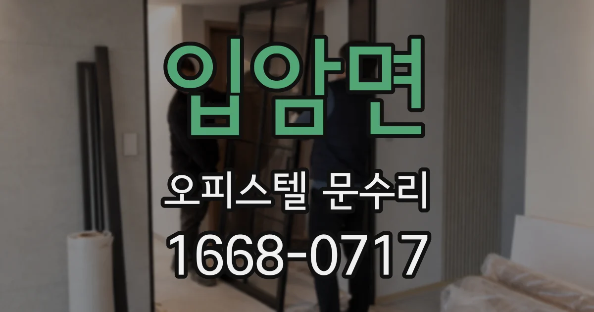 입암면 오피스텔 문수리