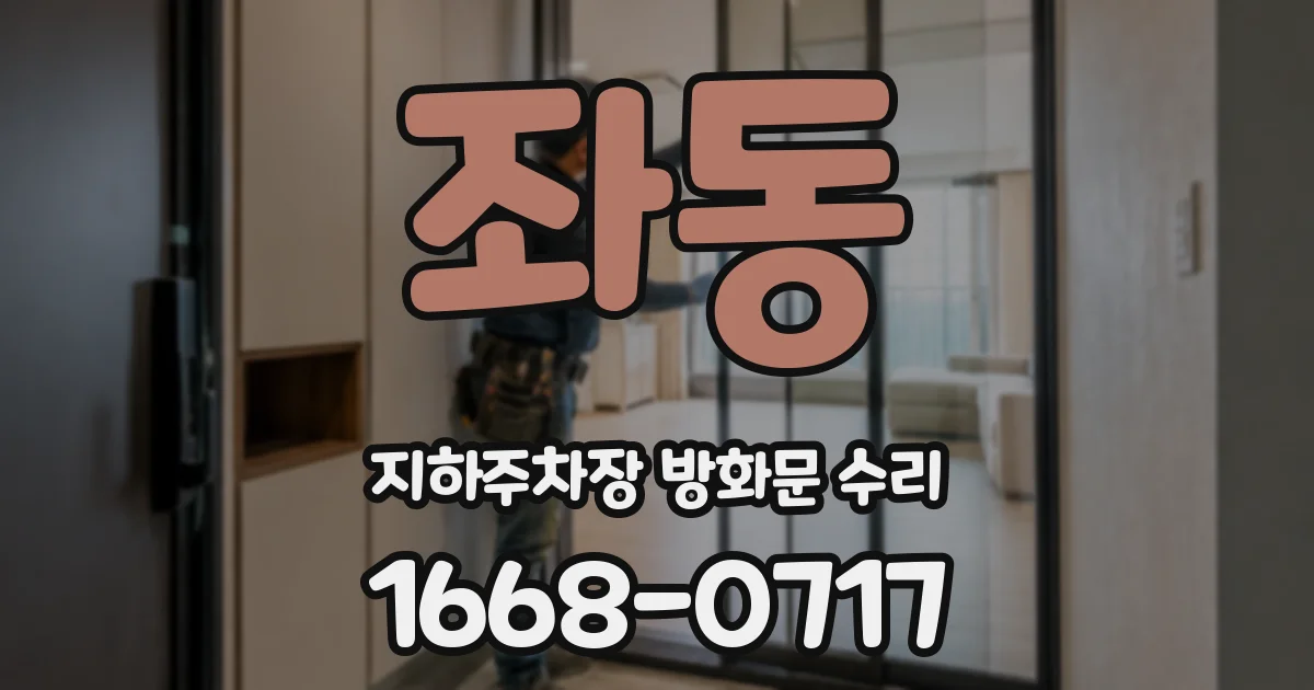좌동 지하주차장 방화문 수리