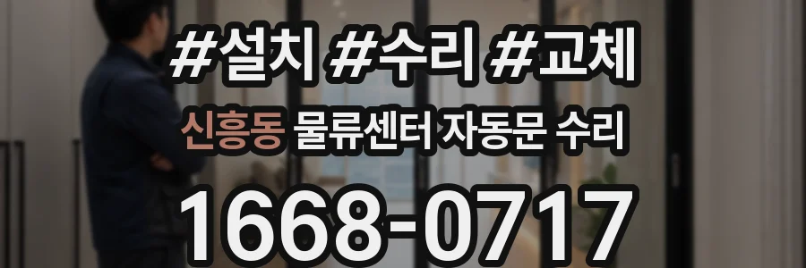 신흥동 물류센터 자동문 수리