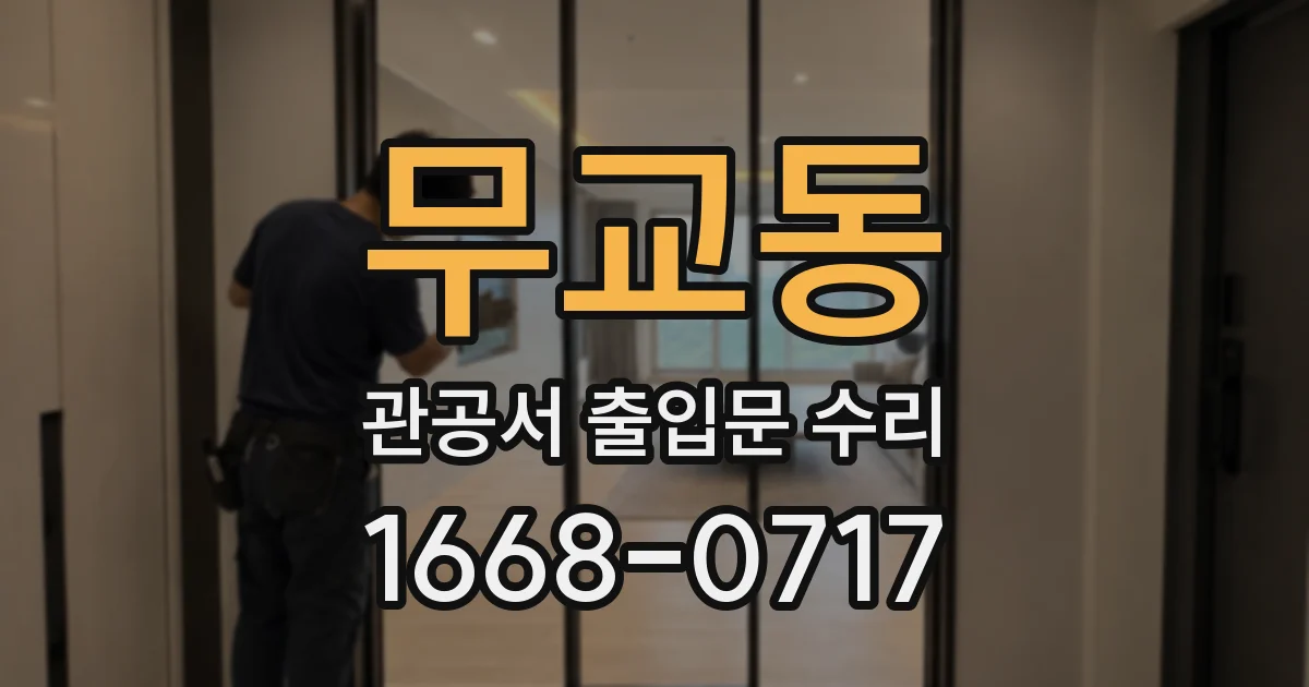 무교동 관공서 출입문 수리
