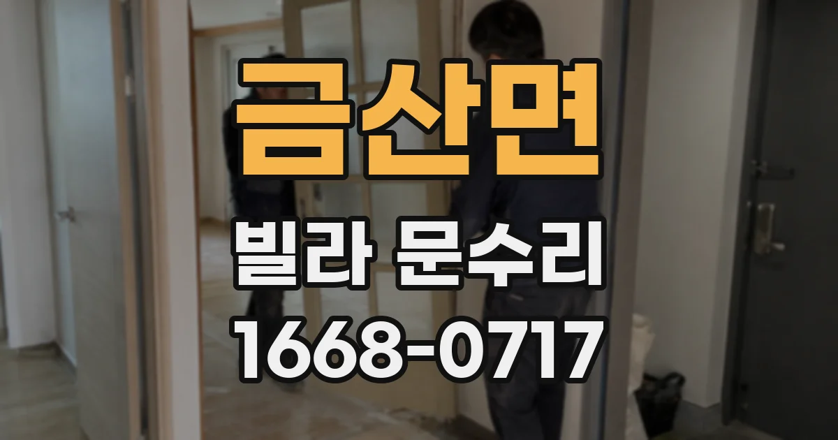 금산면 빌라 문수리