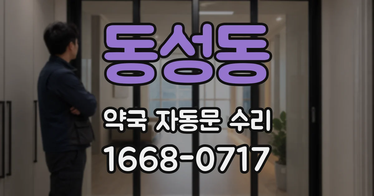 동성동 약국 자동문 수리