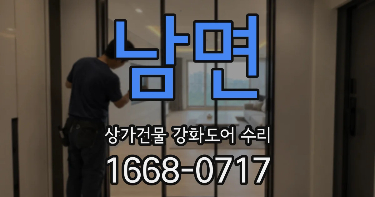남면 상가건물 강화도어 수리