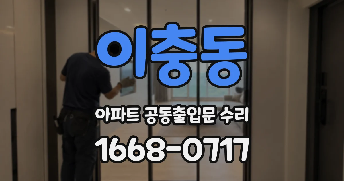 이충동 아파트 공동출입문 수리