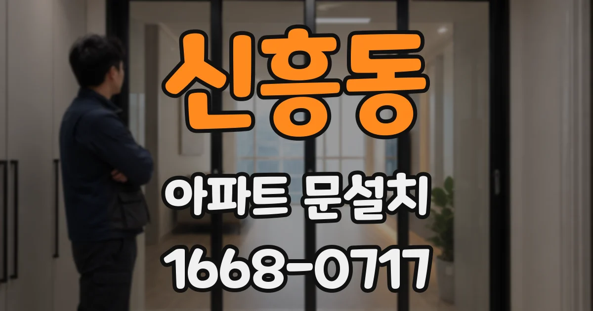 신흥동 아파트 문설치