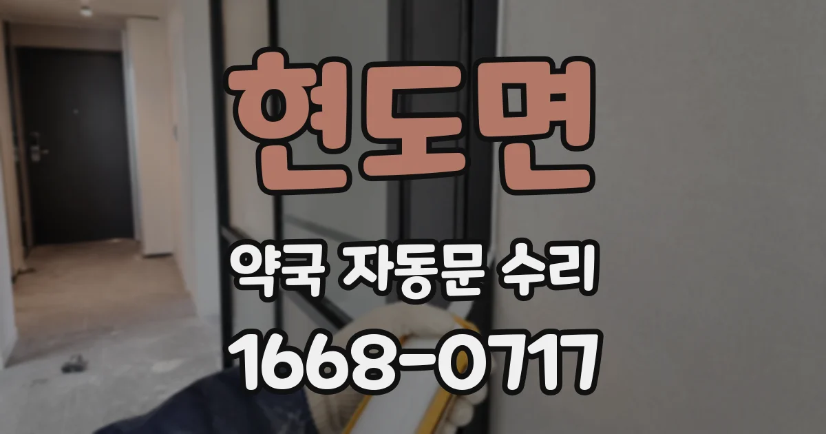 현도면 약국 자동문 수리