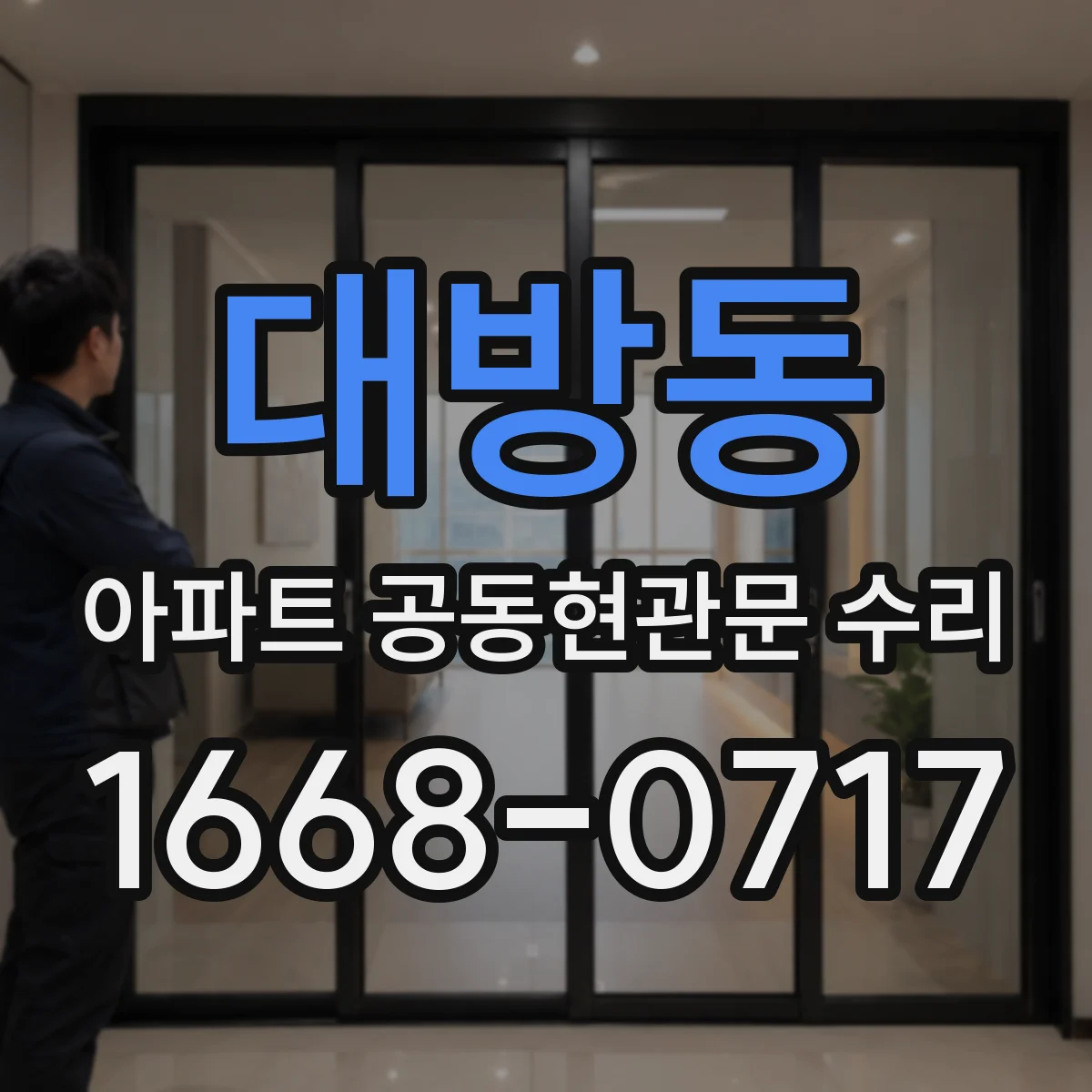 대방동 아파트 공동현관문 수리
