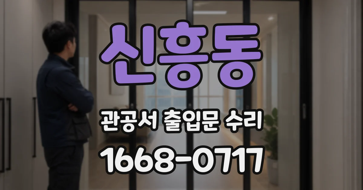 신흥동 관공서 출입문 수리
