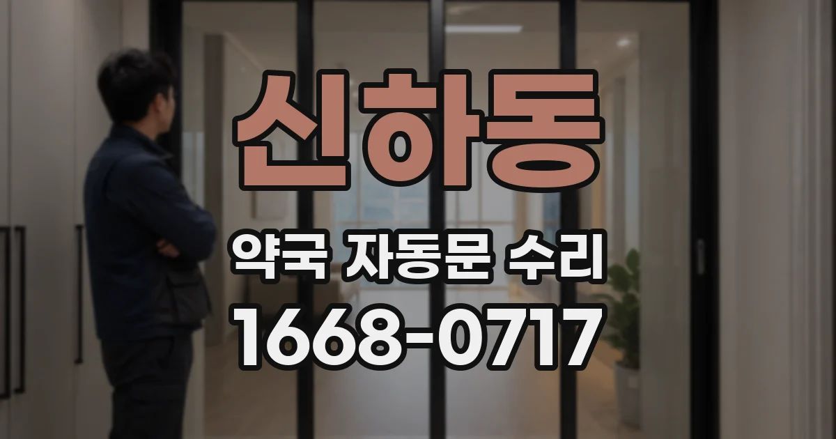신하동 약국 자동문 수리