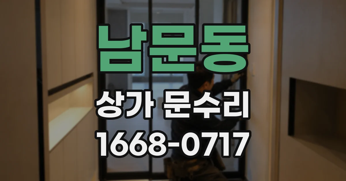 남문동 상가 문수리