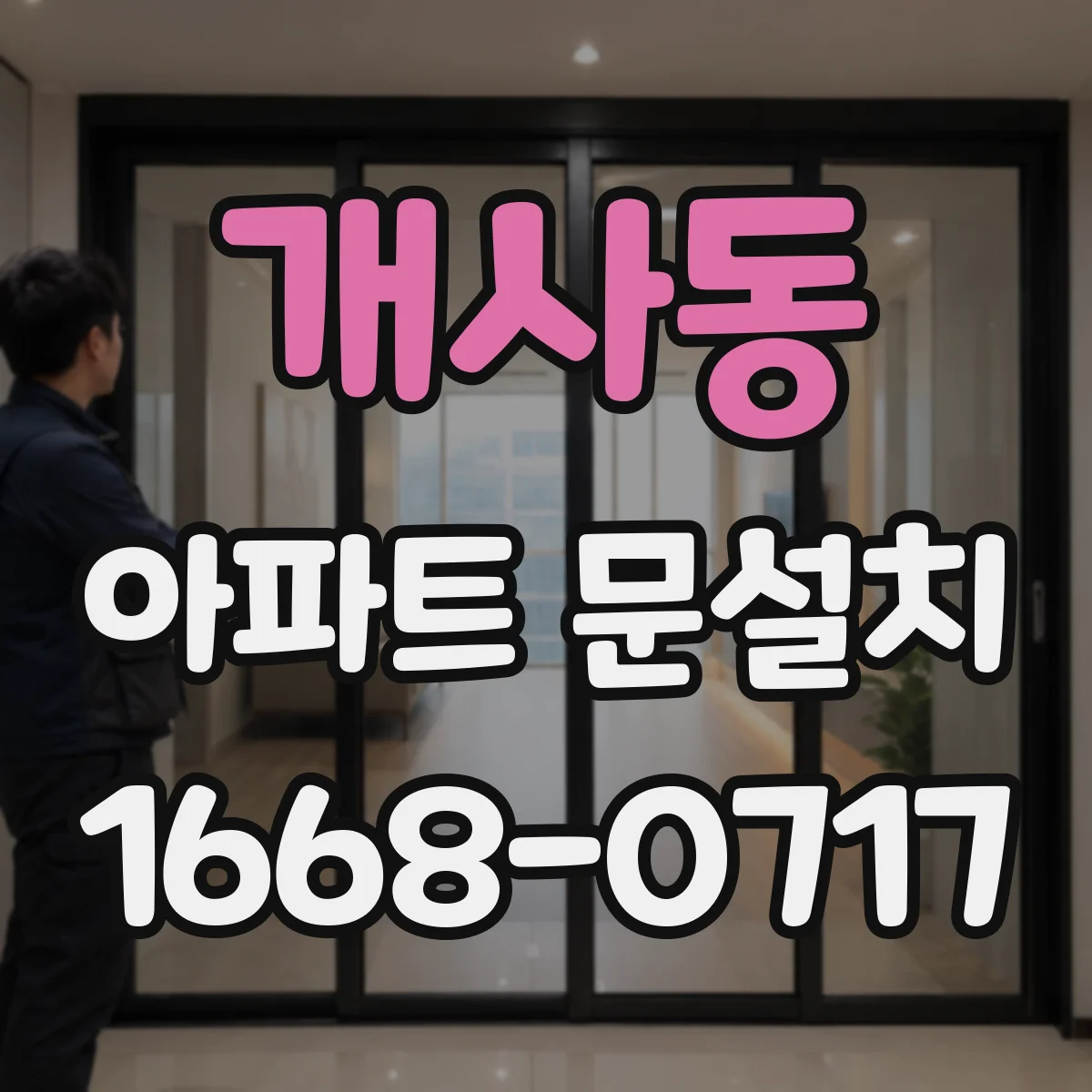 개사동 아파트 문설치