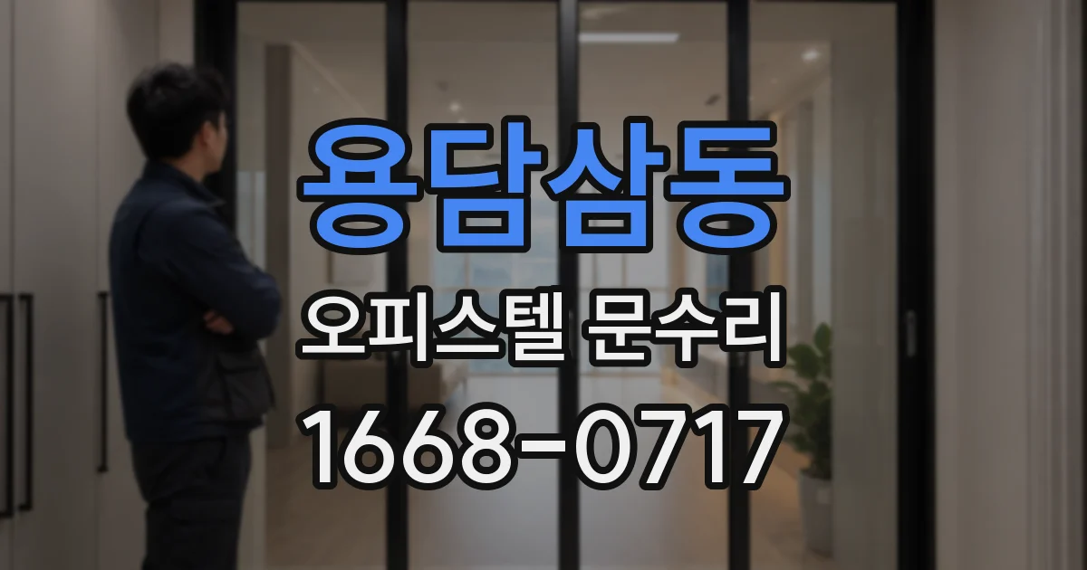용담삼동 오피스텔 문수리