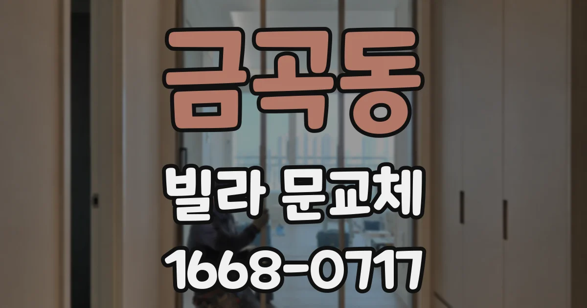 금곡동 빌라 문교체