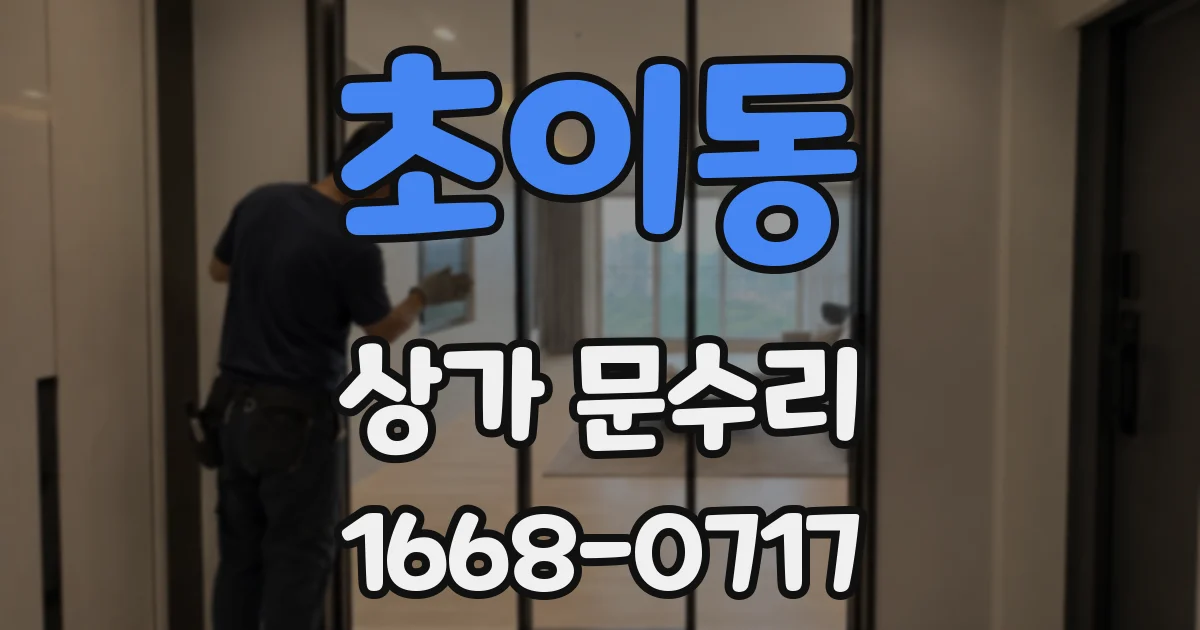 초이동 상가 문수리