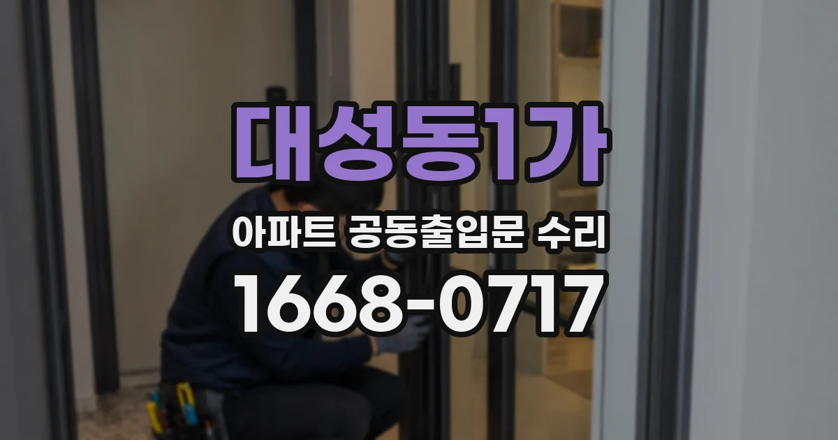 대성동1가 아파트 공동출입문 수리