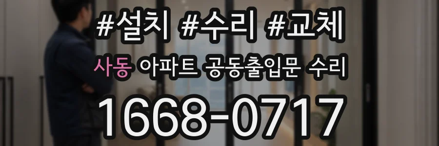 사동 아파트 공동출입문 수리