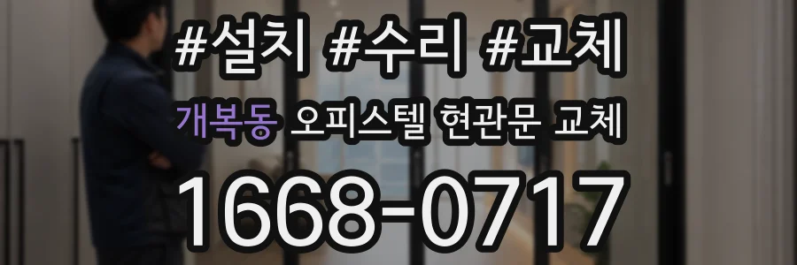 개복동 오피스텔 현관문 교체