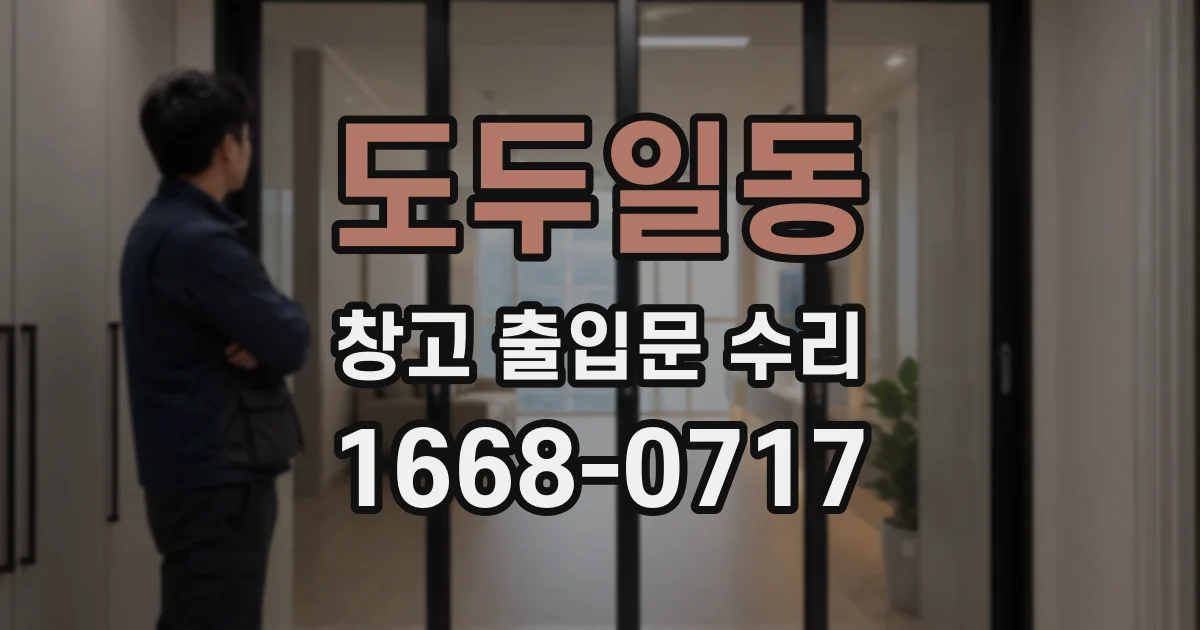 도두일동 창고 출입문 수리