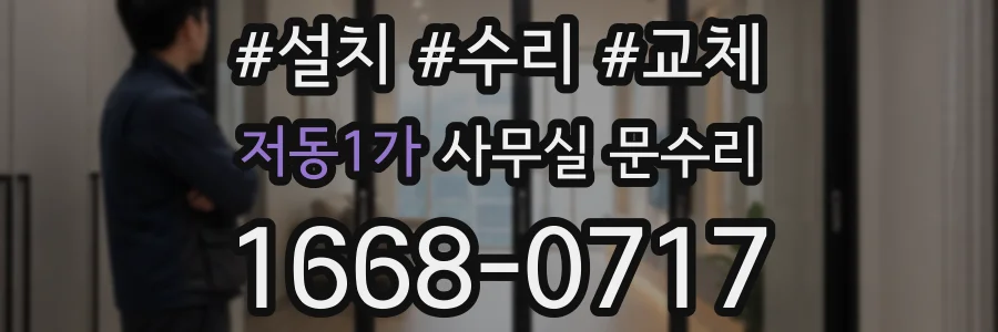저동1가 사무실 문수리