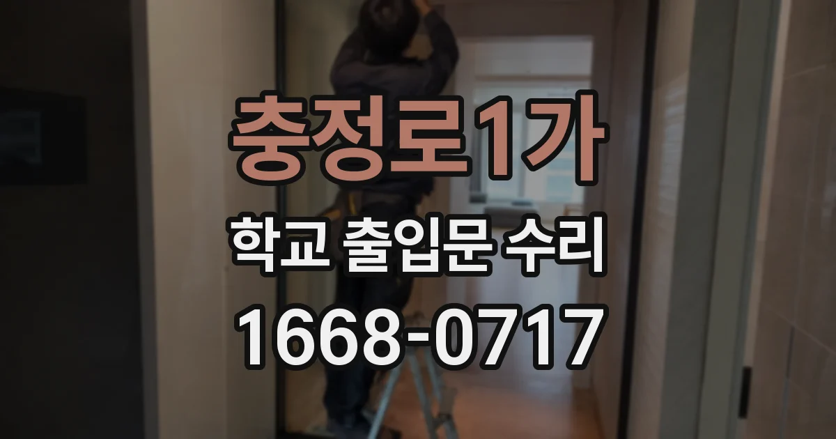 충정로1가 학교 출입문 수리
