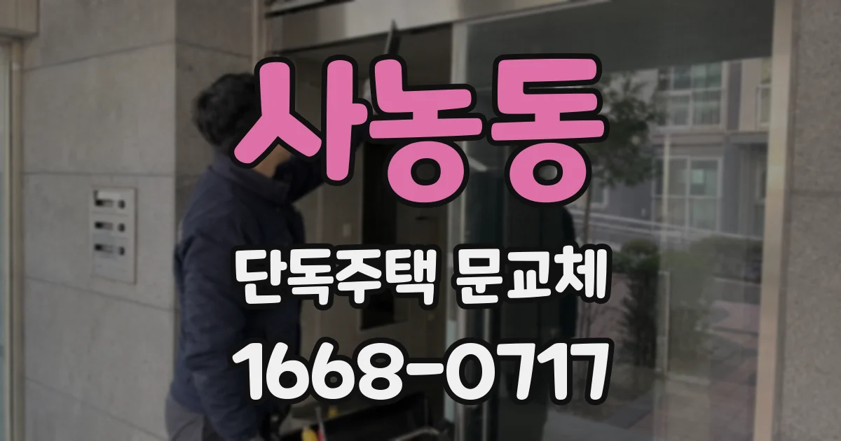 사농동 단독주택 문교체