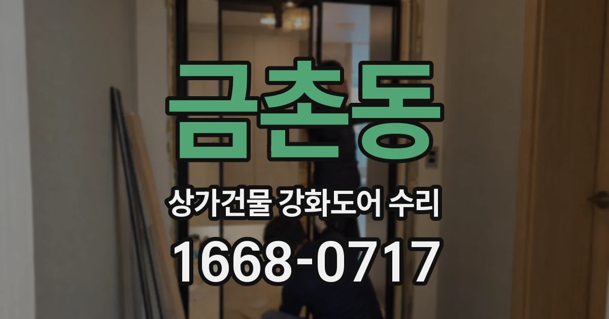 금촌동 상가건물 강화도어 수리