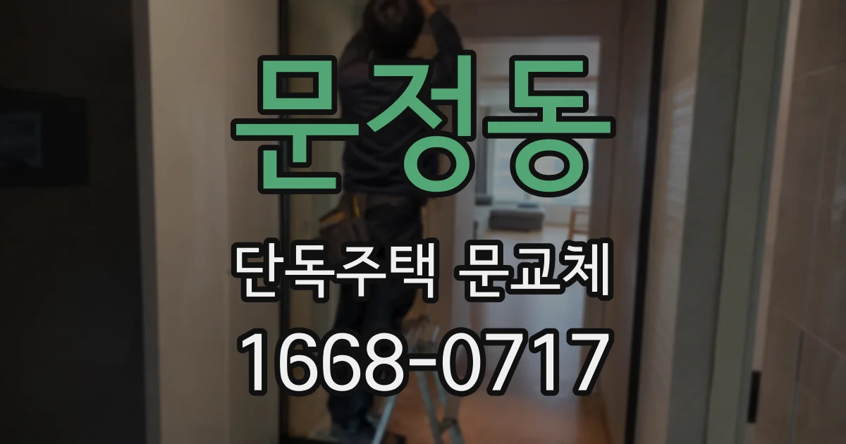 문정동 단독주택 문교체