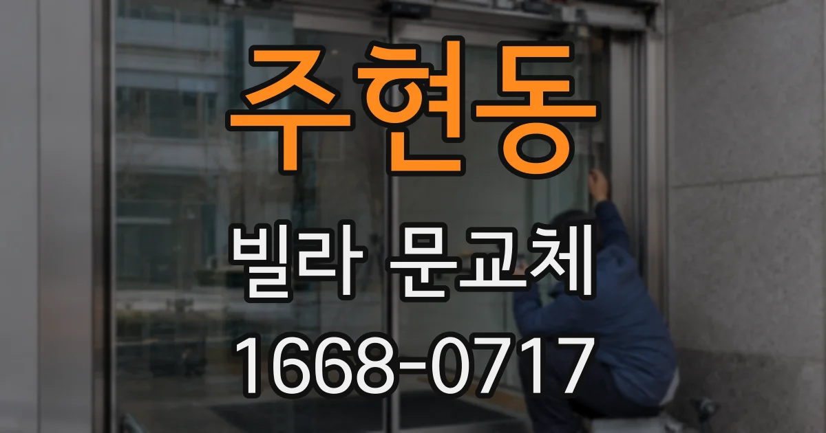 주현동 빌라 문교체