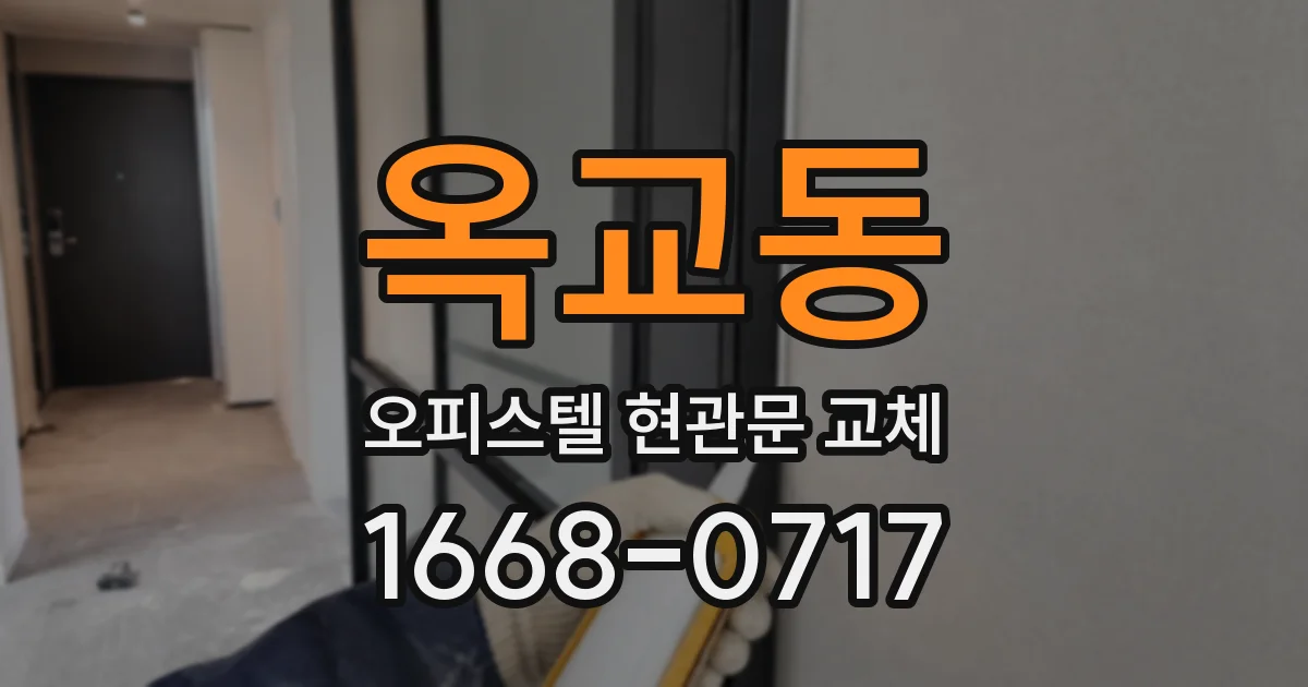 옥교동 오피스텔 현관문 교체