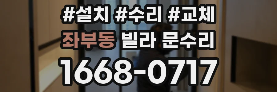 좌부동 빌라 문수리