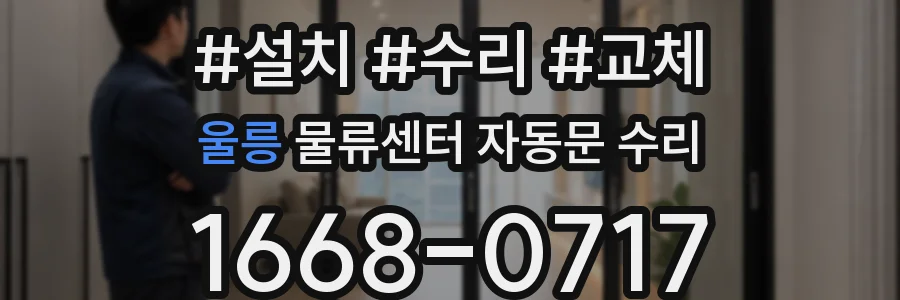 울릉 물류센터 자동문 수리