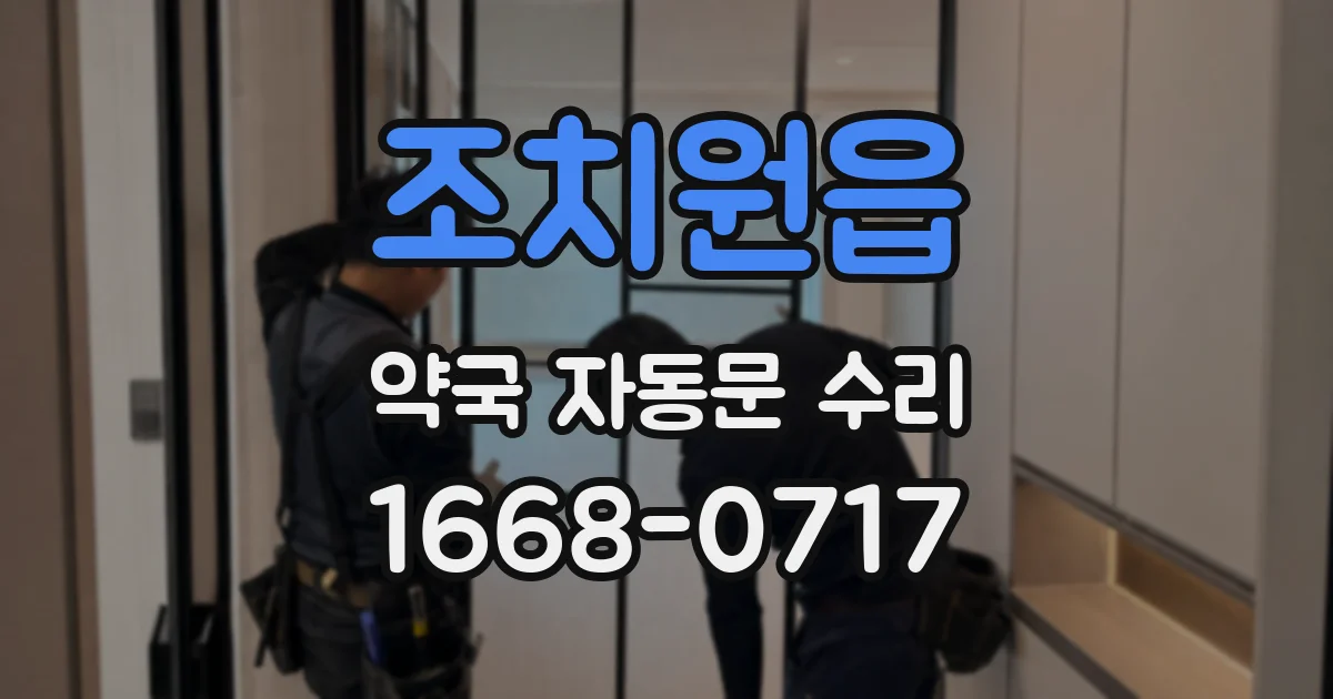 조치원읍 약국 자동문 수리