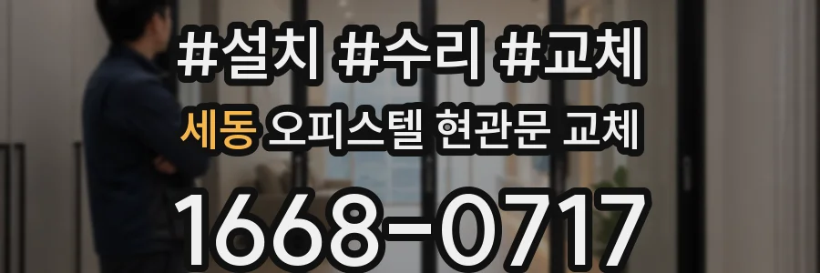 세동 오피스텔 현관문 교체