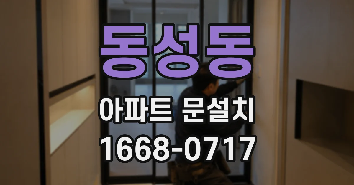 동성동 아파트 문설치